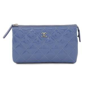 Double Zip Clutch With Chain Quilted #193239C85B